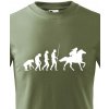 Dětské tričko dětské tričko Evoluce jezdkyně, Military 69