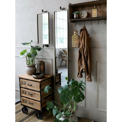 Bronzové antik otočné nástěnné zrcadlo Marry - 27*13*144 cm - Chic Antique – Hledejceny.cz