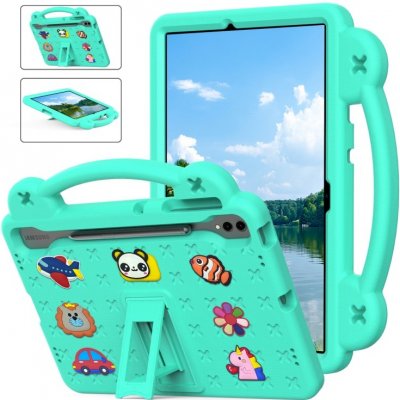 Protemio Fany Dětský kryt na tablet pro Samsung Galaxy Tab S9 FE+ 66749 zelený