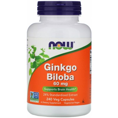Now Foods Ginkgo Biloba 60 mg 240 kapslí