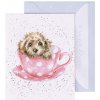 Přání Wrendale Designs Dárková kartička Wrendale Designs "Teacup Pup" - Pes v hrnku