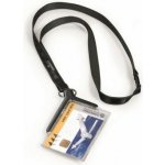 Visačka na plastovou kartu s řemínkem DURABLE CARD HOLDER DE LUXE 85x54mm 10ks – Hledejceny.cz
