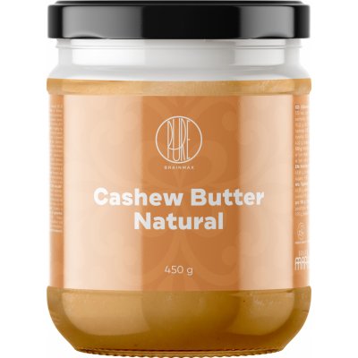 BrainMax Pure Cashew Butter oříškový krém a kešu přírodní 450 g
