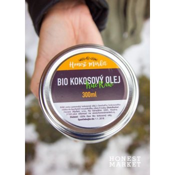 Honest Market Kokosový olej Raw Bio 300 ml