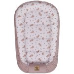 Baby Nellys Hnízdečko pro miminko Premium Flowers oboustranné pudrově růžová – Sleviste.cz
