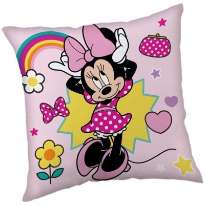 Jerry Fabrics Mikroplyš polštář Minnie Smile Polyester 40x40 – Zbozi.Blesk.cz