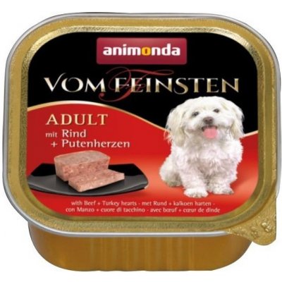 Animonda Vom Feinsten Adult Dog hovězí a krůtí srdce 5 x 150 g – Hledejceny.cz