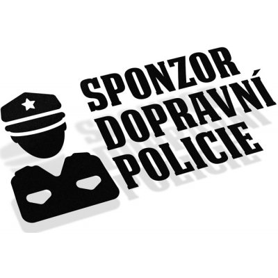 E-cut.cz Samolepka Sponzor Dopravní Policie - 10x4,7 cm – Zboží Živě