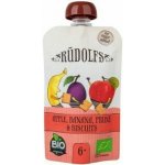 Rudolfs BIO kapsička jablko banán sušená švestka sušenky 110 g – Zboží Dáma