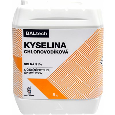 BALTECH KYSELINA SOLNÁ CHLOROVODÍKOVÁ SOLNÁ 31% 5 l – Zboží Dáma