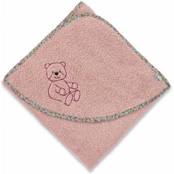 Sterntaler Osuška s kapucí Mabel soft pink 100 x 100 cm