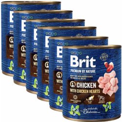 Brit Premium by Nature Dog Chicken With Chicken Hearts 6 x 800 g