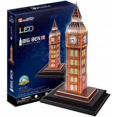 CubicFun 3D puzzle svítící Big Ben 28 ks – Zbozi.Blesk.cz