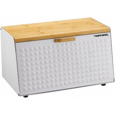 Chlebník jednodílný Topfann bílý kovový – Zboží Dáma