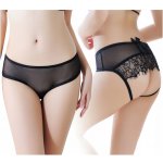 Černé krajkové kalhotky se sexy otvore – Zboží Dáma