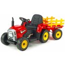 Daimex elektrický traktor s vlekem červená