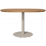 Tribu Jídelní stůl T-Table, oválný 136x80x76 cm, rám lakovaná nerez white, deska teak – Hledejceny.cz