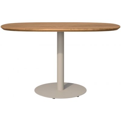 Tribu Jídelní stůl T-Table, oválný 136x80x76 cm, rám lakovaná nerez white, deska teak – Hledejceny.cz