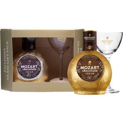 Mozart Chocolate Cream s Coupette sklenicí 17% 0,5 l (dárkové balení 1 sklenice) – Sleviste.cz