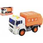 Teddies Auto popeláři plast 17cm na setrvačník na baterie se světlem se zvukem v krabici 21x13x9cm – Zboží Dáma