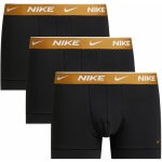 Nike trunk 3pk-everyday cotton stretch 8719312489619 Černá – Zboží Mobilmania