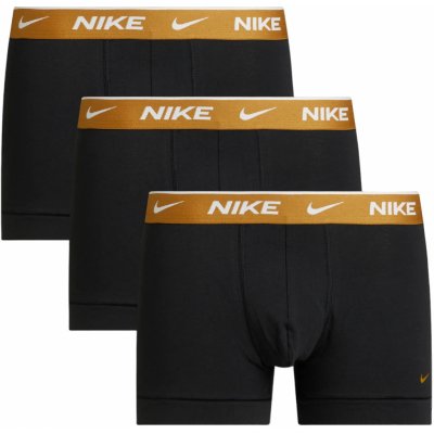Nike trunk 3pk-everyday cotton stretch 8719312489619 Černá – Zboží Mobilmania