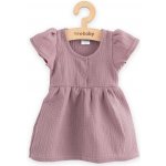 Kojenecké mušelínové šaty New Baby lavender – Zboží Dáma