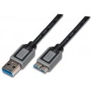 Digitus AK-300117-003-S USB 3.0 kabel, USB A - Micro USB B, M / M, 0,25 m,UL, bl