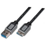 Digitus AK-300117-003-S USB 3.0 kabel, USB A - Micro USB B, M / M, 0,25 m,UL, bl – Sleviste.cz