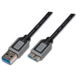 Digitus AK-300117-003-S USB 3.0 kabel, USB A - Micro USB B, M / M, 0,25 m,UL, bl – Zboží Mobilmania