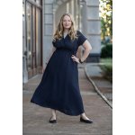 Italy fashion Letní šaty ANITA Černá – Zboží Mobilmania