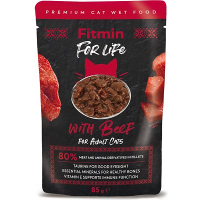 Fitmin For Life Cat Adult Beef 28 x 85 g – Zbozi.Blesk.cz