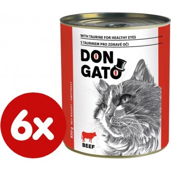 Dibaq DON GATO kočka hovězí 6 x 850 g
