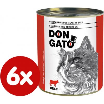 Dibaq DON GATO kočka hovězí 6 x 850 g