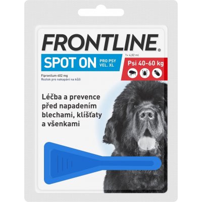 Frontline Spot-On Dog XL 40-60 kg 1 x 4,02 ml – Hledejceny.cz