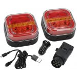 Bezdrátová zadní LED světla 12/24 V s magnetickým držákem, v kufříku – Hledejceny.cz