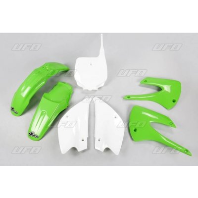 UFO kompletní plasty KAWASAKI KX 85 01-12 OEM zelená/bílá | Zboží Auto