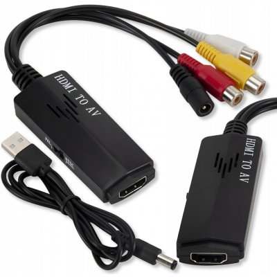 Převodník obrazu a zvuku HDMI na AV 3x cinch RCA – Sleviste.cz