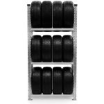 FP Systems Regál na pneumatiky s ráfkem 1972x900x400 mm 3 police přídavný stříbrný pozink – Zboží Dáma