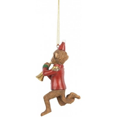 Clayre & Eef Hnědá závěsná dekorace opička s trubkou 7*3*11 cm – Hledejceny.cz