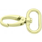 Pro Háčkování Karabina 25 mm zlatá s oválným průvlekem Počet: 10 ks – Zboží Mobilmania