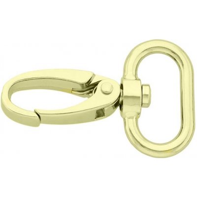 Pro Háčkování Karabina 25 mm zlatá s oválným průvlekem Počet: 10 ks – Zboží Mobilmania