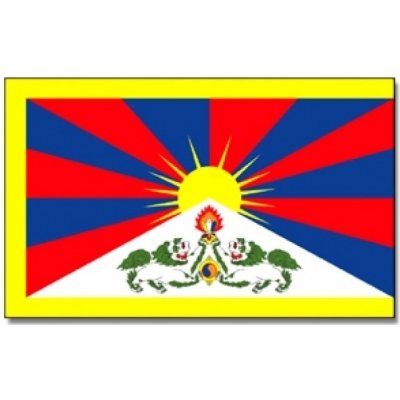 Vlajka Tibet 30 x 45 cm na tyčce – Sleviste.cz