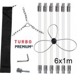 Turbo Premium Rotačná kefa na čistenie komína s reťazovou hlavou a lenkom set 6 m – Zboží Dáma