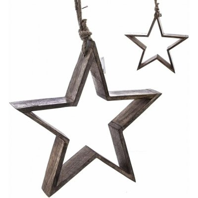 INDECOR Hvězda závěsná 34 x 5,5 x 34 cm, mangové dřevo INDECOR X09788 – Hledejceny.cz