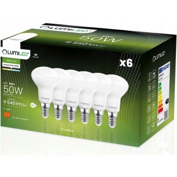 Lumiled 6x LED žárovka E14 R50 6W = 50W 540lm 4000K Neutrálna bílá 120°