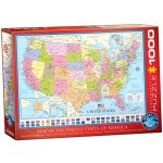 EuroGraphics Politická mapa USA 1000 dílků – Hledejceny.cz