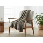 Mybesthome Přehoz na křeslo sedačku SAMUEL hnědá 70 x 160 cm – Zboží Dáma