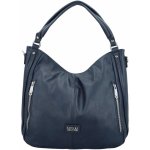Trendy dámská koženková kabelka na rameno Ellera tmavě modrá – Zboží Dáma