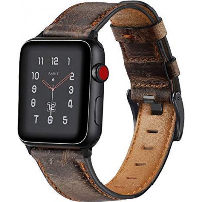 AW Kožený RETRO řemínek na Apple Watch - Deep coffee brown Šířka uchycení řemínku: 38/40/41mm Deep Coffee Brown IR-AWKRT03 – Zboží Mobilmania